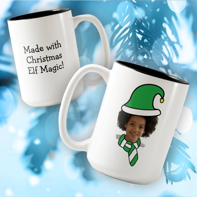 Customisable Christmas Elf Photo Mug (Creator Uploaded)