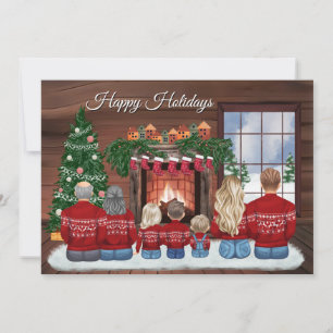 Customisable Christmas Family Portrait Invitation