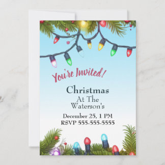 Customisable Christmas Frame Invitation Card