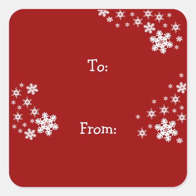 Customisable Christmas Gift Tag Sticker (Front)