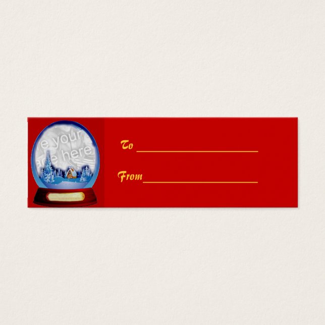Customisable Christmas Globe Gift Tag (Front)
