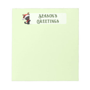 Customisable Christmas Greetings Cute Cat Notepad