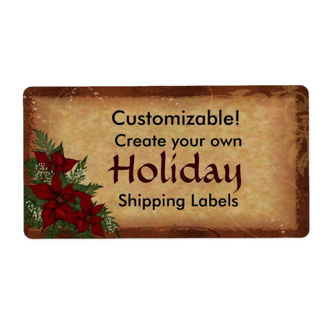 Customisable Christmas Holiday Package Labels (Front)