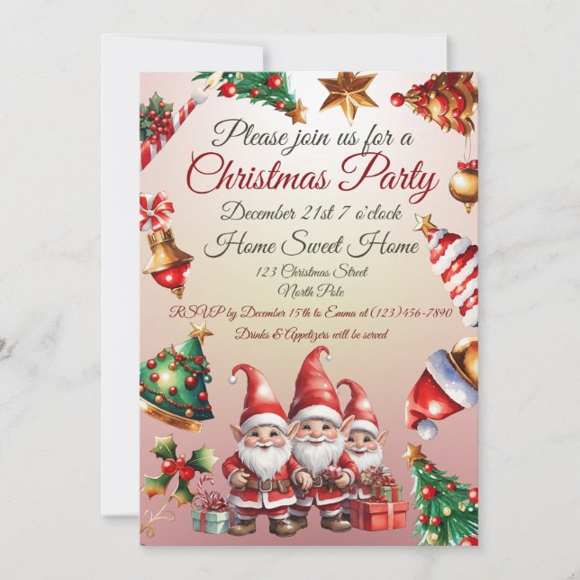 Customisable Christmas invite (Front)