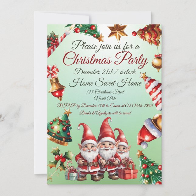 Customisable Christmas invite (Front)