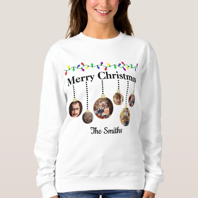 Customisable Christmas Ornament Sweatshirt (Front)
