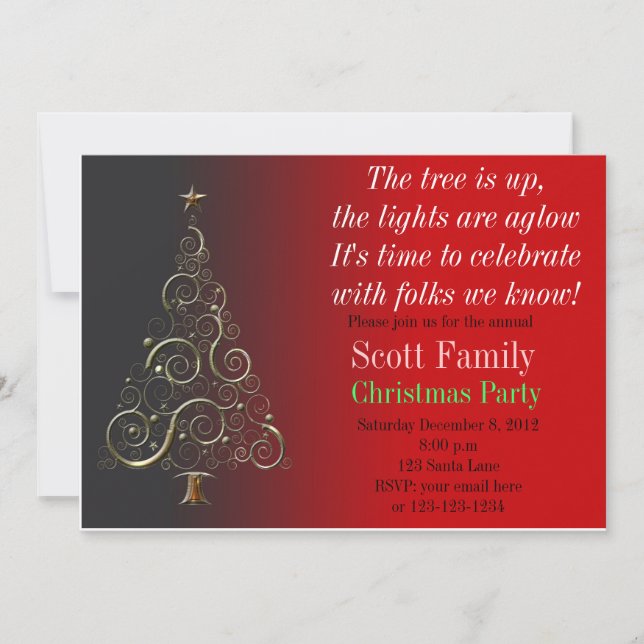 Customisable Christmas Party Invitation (Front)