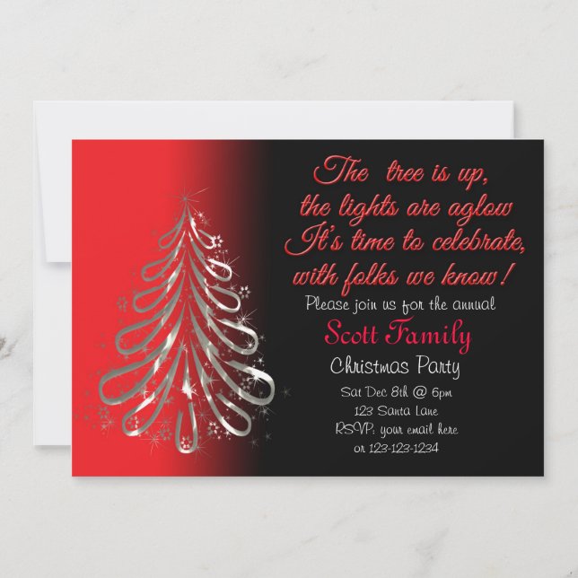 Customisable Christmas Party Invitation (Front)