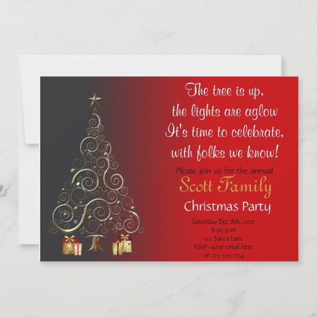 Customisable Christmas Party Invite (Front)