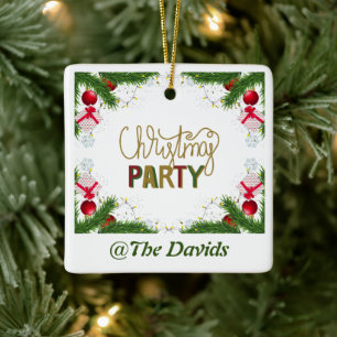 Customisable Christmas Party Ornament