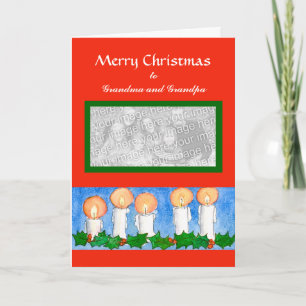 Customisable Christmas Photo Card with Candles