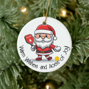 Customisable 🎅Christmas pickleball Ceramic Tree Decoration