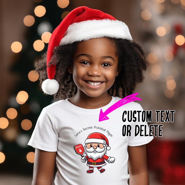 Customisable 🎅Christmas pickleball   T-Shirt (Santa's Favorite Pickleball Payer, custom text)