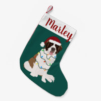 Customisable Christmas Saint Bernard