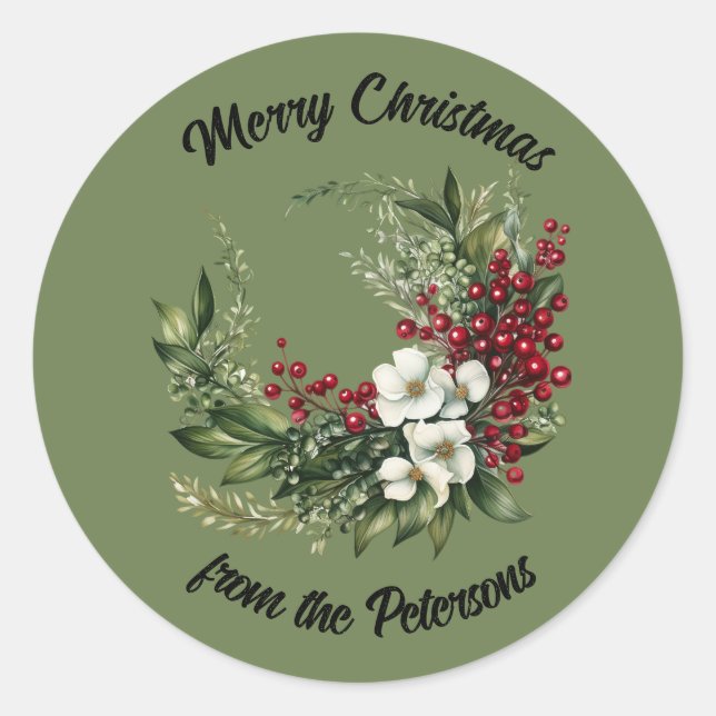 Customisable Christmas Sticker (Front)