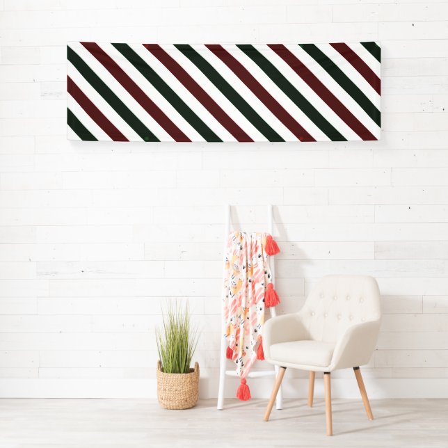 Customisable Christmas Stripes Banner (Insitu)