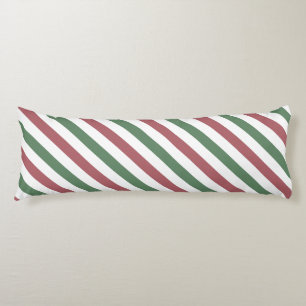 Customisable Christmas Stripes Body Cushion