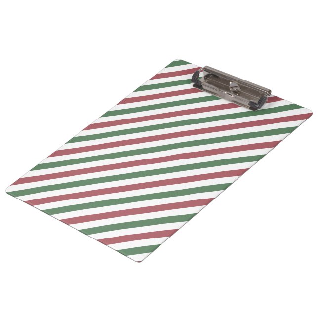 Customisable Christmas Stripes Clipboard (Angled)