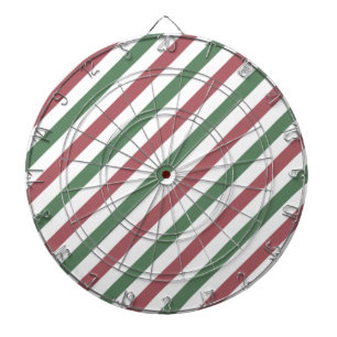 Customisable Christmas Stripes Dartboard