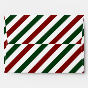 Customisable Christmas Stripes Envelope