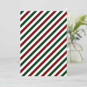 Customisable Christmas Stripes Invitation