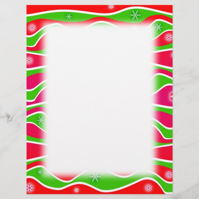 Customisable CHRISTMAS STRIPES LETTERHEAD TEMPLATE (Front)