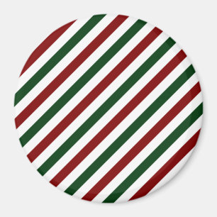 Customisable Christmas Stripes Magnet