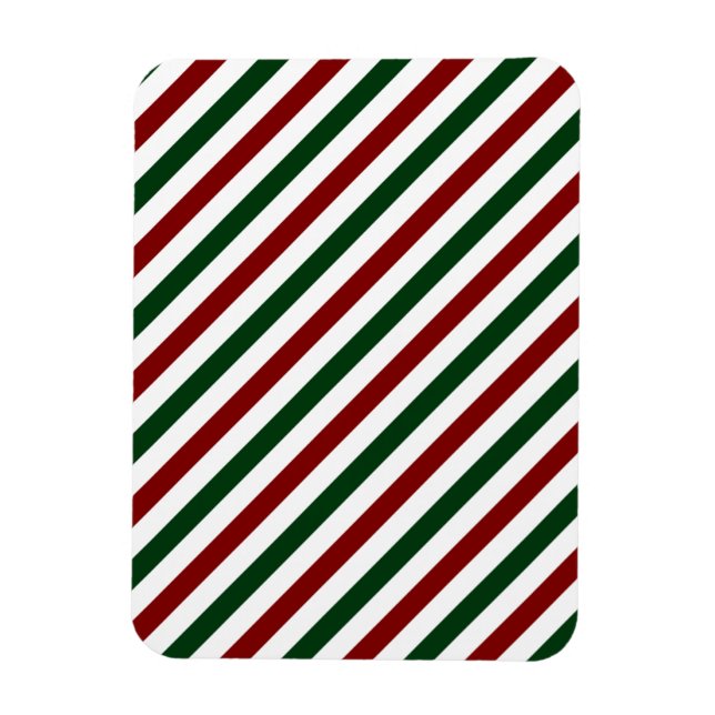 Customisable Christmas Stripes Magnet (Vertical)