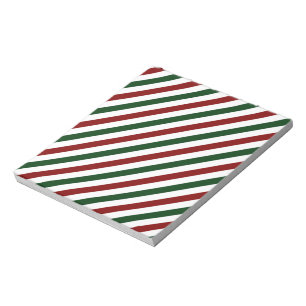 Customisable Christmas Stripes Notepad
