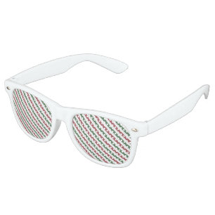 Customisable Christmas Stripes Retro Sunglasses