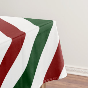 Customisable Christmas Stripes Tablecloth