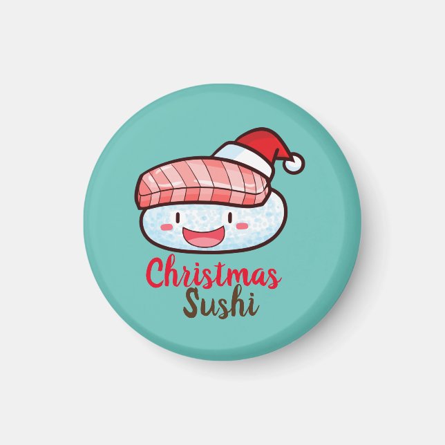 Customisable Christmas Sushi Magnet (Front)