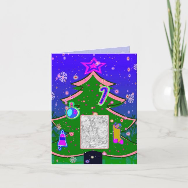 Customisable Christmas Tree Card (Front)