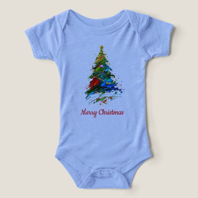 Customisable Christmas Tree Oil Painting Onepiece (Design Front)