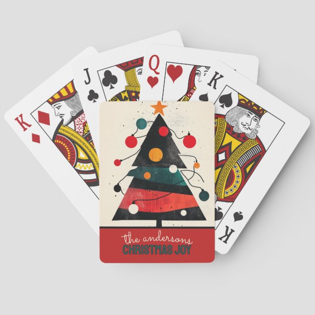 Customisable Christmas Tree Playing Cards (Back)
