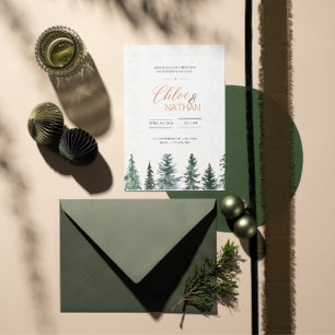 Customisable Christmas Wedding Invitation