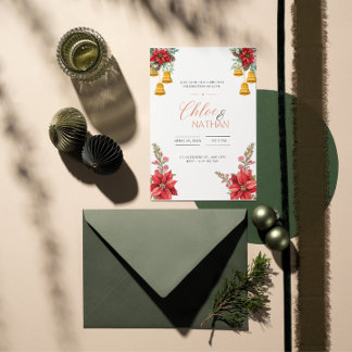 Customisable Christmas Wedding Invitation