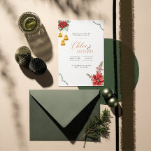 Customisable Christmas Wedding Invitation