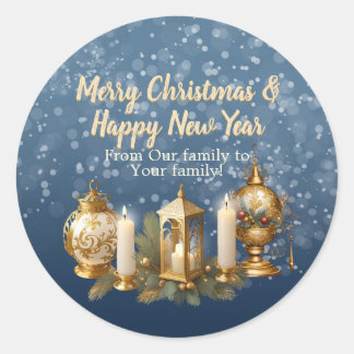 Customisable Christmas wish Classic Round Sticker