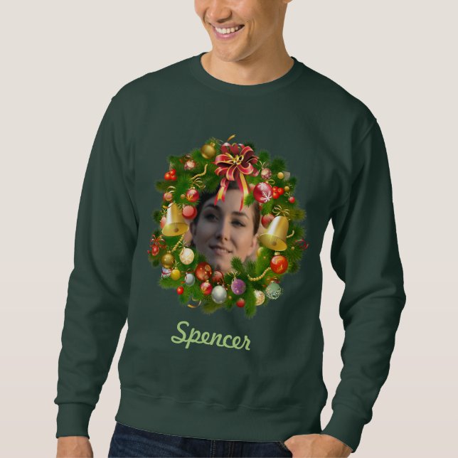 Customisable Christmas Wreath Sweatshirt (Front)