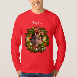 Customisable Christmas Wreath T-Shirt