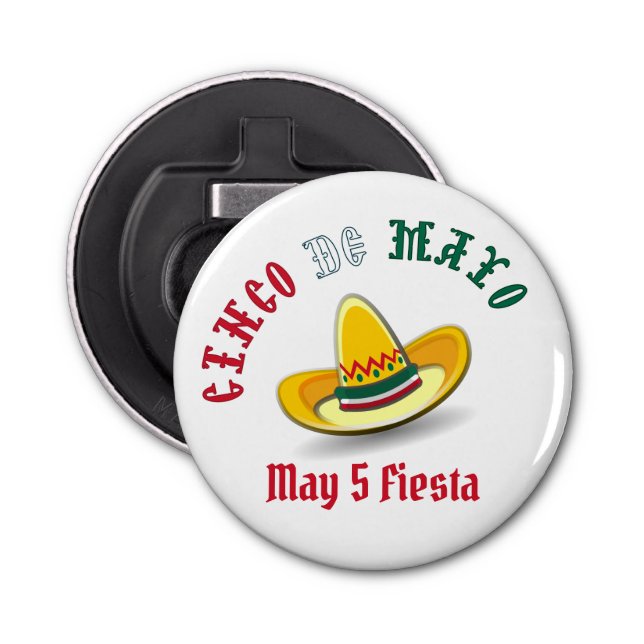 Customisable Cinco de Mayo May 5 Fiesta Bottle Opener (Front)