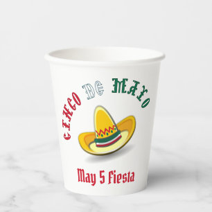 Customisable Cinco de Mayo May 5 Fiesta Paper Cups
