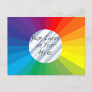 Customisable Circle Frame: Spectrum Collection Postcard