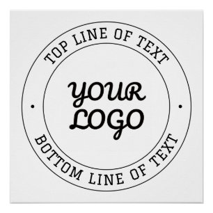 Customisable Circular Text & Logo Replacement Poster