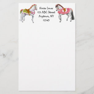 Customisable Circus Horses Stationery