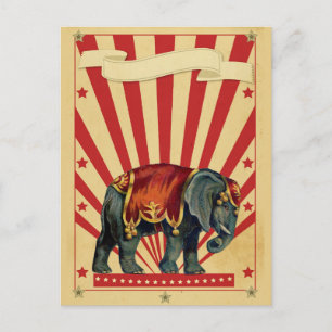 Customisable Circus Postcard