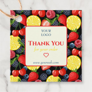 Customisable Citrus Business Thank You Tag