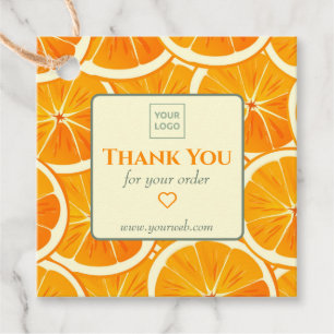 Customisable Citrus Business Thank You Tag