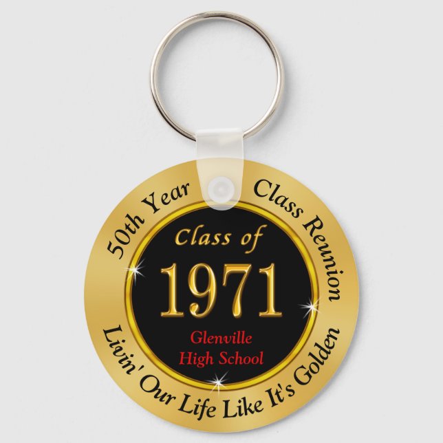 Customisable, Class of 1974 Reunion, Keychains (Front)